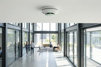 Detektor kebakaran sebagai sistem peringatan dini untuk keselamatan bangunan